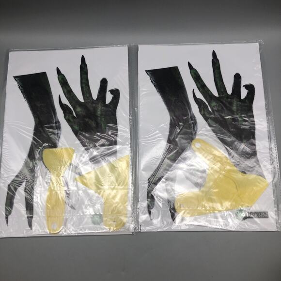 5 Styles Halloween 3D Claw Decoration Wall Stickers for Window Decor w/Scrapers - Picture 8 of 13